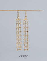KT1011149 -Gold Toned Long Earrings for Women 2-Zilmor
